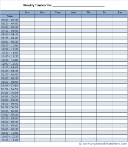 Weekly tracker