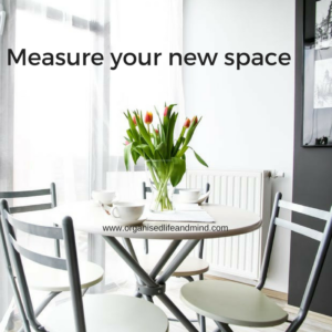 Measure your new space downsizing