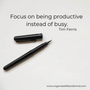 Saturday quote Focus on being productive instead of busy