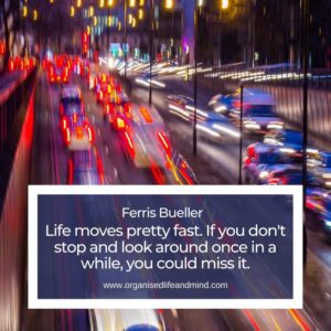 Life moves pretty fast Saturday quote