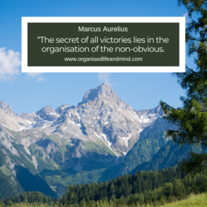 Saturday quote “The secret of all victories lies in the organisation of the non-obvious." Marcus Aurelius