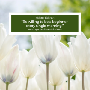 Saturday quote “Be willing to be a beginner every single morning.” Eckhart