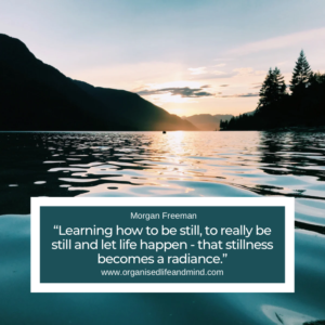 Saturday quote “Learning how to be still, to really be still and let life happen - that stillness becomes a radiance.” Morgan Freeman