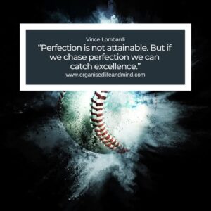 Saturday quote “Perfection is not attainable. But if  we chase perfection we can catch excellence.” Vince Lombardi